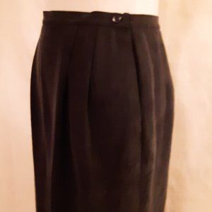 Jones New York Silk Lined Black Officecore Corpcore Boardroom Skirt